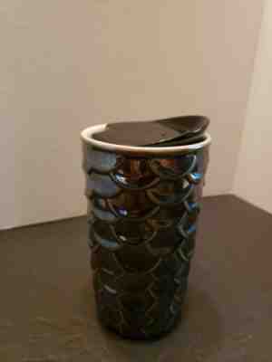 Starbucks 2017 Siren Mermaid Shiny Scale Ceramic Traveller Tumbler 10 Fl oz - Sold on eBay Jun, 24th 2019 for $18.00