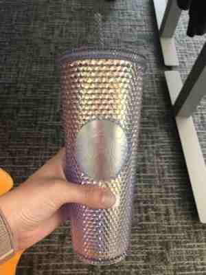 NEW Starbucks 2018 Rainbow Iridescent Holographic Traveler Tumbler Cup 24 OZ - Sold on eBay Jun, 24th 2019 for $60.00