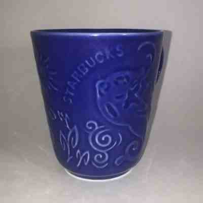 Starbucks Cobalt Blue Siren Chaleur Embossed Mug 4 3/4" Tall  - Sold on eBay Jun, 24th 2019 for $19.99