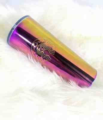 NEW Starbucks 2019 Iridescent Summer Metal Tumbler Venti 24oz Purple Pink Gold  - Sold on eBay Jun, 24th 2019 for $34.99