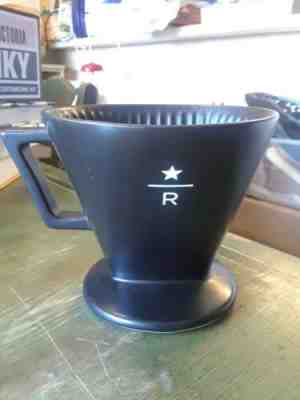 Starbucks reserve black Pour Over Ceramic Brewer Drip Coffee Filter #4 - Sold on eBay Jun, 24th 2019 for $15.00