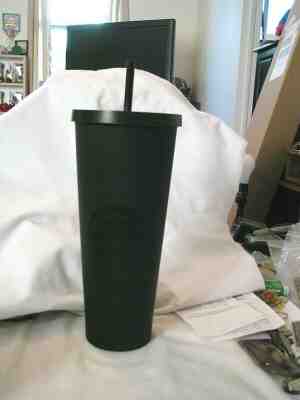 STARBUCKS MATTE BLACK VENTI ACRYLIC COLD CUP 24oz RARE!!! 2014 - Sold on eBay Jun, 24th 2019 for $34.95
