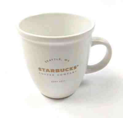 Starbucks Seattle WA White Matte Gloss Ceramic Coffee Mug Gold 2016 12oz Rare - Sold on eBay Jun, 24th 2019 for $27.88
