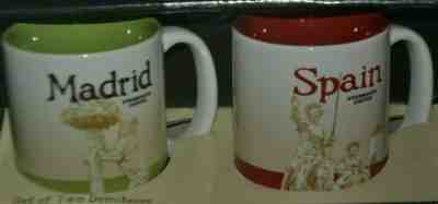  STARBUCKS DEMITASSE Madrid SPAIN COFFEE espresso CUPS mugs NEW (2) 3 oz CUTE!!! - Sold on eBay Jun, 24th 2019 for $19.99