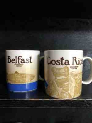 Starbucks International Mug Set: Belfast & Costa Rica - Sold on eBay Jun, 24th 2019 for $20.00