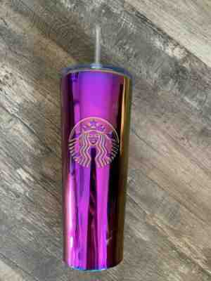 Starbucks Rare Iridescent Purple Metallic Metal Tumbler 2019 NEW Venti 24 Oz - Sold on eBay Jun, 24th 2019 for $68.00