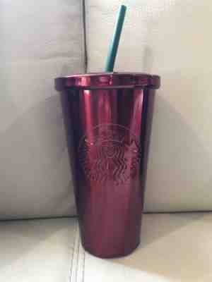 NEW Starbucks Metallic Red Stainless Steel Cold Cup Tumbler - Sold on eBay Jun, 24th 2019 for $35.99
