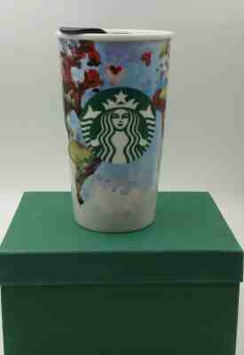 Starbucks Siren 2015 Globe Watercolor Ceramic Tumbler Mug Mermaid Logo Shelby K - Sold on eBay Jun, 23rd 2019 for $16.99