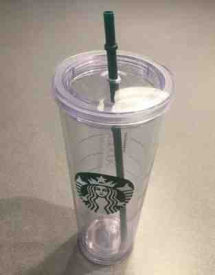 Starbucks Clear Acrylic Cold Cup Tumbler 24 oz Venti Plastic Iced Coffee  - Sold on eBay Jun, 23rd 2019 for $15.00
