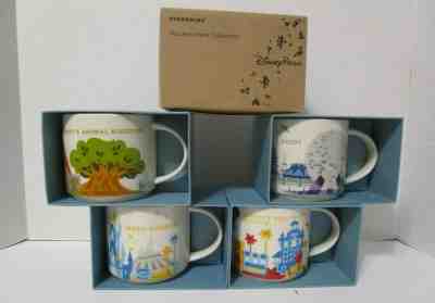 4 Starbucks Disney Parks "You Are Here Collection" Mugs 14 fl oz ALL NEW IN BOX - Sold on eBay Jun, 23rd 2019 for $134.50