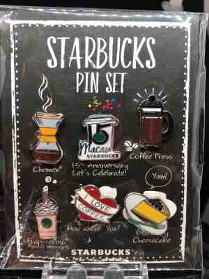 Starbucks Macau 15th Anniversary Pin Set (New) - Sold on eBay Jun, 23rd 2019 for $24.99