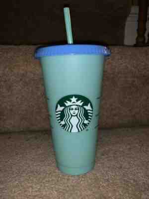 Starbucks COLOR CHANGING Venti Cold Cups 2019 SINGLE CUP - GREEN - Sold on eBay Jun, 23rd 2019 for $25.00