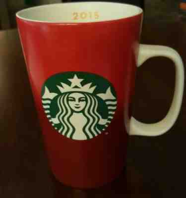 Starbucks 2015 Christmas Holiday Tall Coffee Mug Red 16 oz. Great Collectible  - Sold on eBay Jun, 23rd 2019 for $16.19