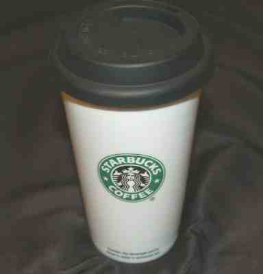 2009 Starbucks Mermaid Logo Double Wall White Ceramic Tumbler Soft Lid (C) - Sold on eBay Jun, 23rd 2019 for $19.95