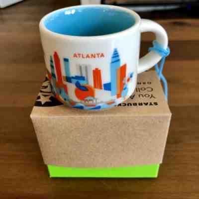 Starbucks Atlanta Georgia ATL GA Ornament You Are Here YAH 2oz Christmas Mug NEW - Sold on eBay Jun, 23rd 2019 for $21.95