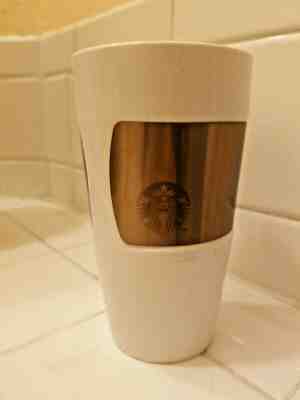  Starbucks Coffee 2012 White Ceramic Copper Band Mug Cup Mermaid Logo - Sold on eBay Jun, 23rd 2019 for $18.50