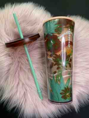 NEW Starbucks 2019 - Cactus Desert Succulents Palms Cold Cup Tumbler 24 Fl Oz - Sold on eBay Jun, 23rd 2019 for $23.79