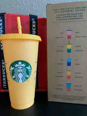 RARE STARBUCKS SUNSET APRICOT COLOR CHANGING SINGLE CUP SET SUMMER 2019 24 oz - Sold on eBay Jun, 23rd 2019 for $36.00