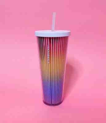 New 2019 PRIDE Starbucks LOVE Rainbow Double Wall Venti 24 Oz Cup Tumbler - Sold on eBay Jun, 23rd 2019 for $23.00