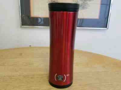 Starbucks 2009 Stainless Steel Red Tumbler With Black Logo, 16 oz. HTF  - Sold on eBay Jun, 23rd 2019 for $18.99