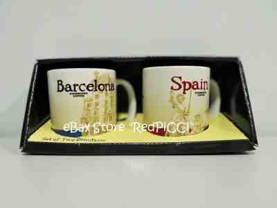 Starbucks BARCELONA SPAIN Demitasse Mini Mug - Set of 2 - Sold on eBay Jun, 23rd 2019 for $39.90