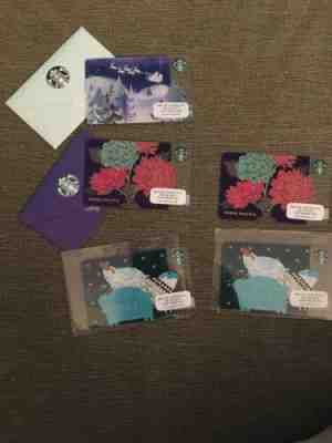 Lot Of 5 Rare Starbucks Korea Card  Blue Sheep, Holiday, Korea 2015 - Sold on eBay Jun, 23rd 2019 for $24.00