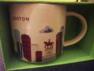 NIB WITH SKU STARBUCKS BOSTON, USA You Are Here (YAH)  14 Oz Mug. Rare - Sold on eBay Jun, 23rd 2019 for $29.00