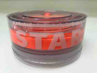 New Set of 3 Starbucks Cold To Go Cup Acrylic Tumbler Lid Clear Neon Orange - Sold on eBay Jun, 23rd 2019 for $24.99