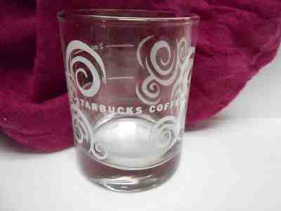 Starbucks Coffee Espresso Clear Shot Glass 1oz 2oz Measure Marked Aroma Swirls - Sold on eBay Jun, 23rd 2019 for $19.95