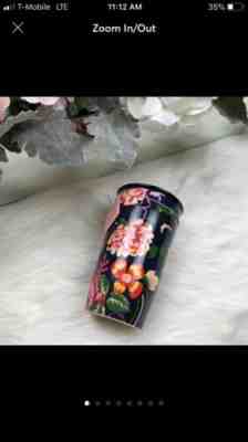 Starbucks Bando Midnight Floral Tumbler Porcelain Fall 2018 Blue Autumn Ban.do  - Sold on eBay Jun, 23rd 2019 for $23.80