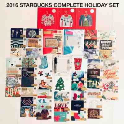 2016 STARBUCKS CARDS 56 COMPLETE Holiday Christmas Lot Set - Sold on eBay Jun, 23rd 2019 for $39.99