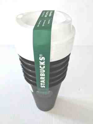 Starbucks Reusable Plastic Travel To Go Cups 6pc Black 16 oz with Lids BPA Free - Sold on eBay Jun, 23rd 2019 for $25.99