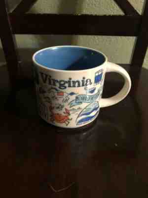 Starbucks 14oz Coffee Mug Been There Series Across The Globe Virginia VA Crabs - Sold on eBay Jun, 22nd 2019 for $18.95