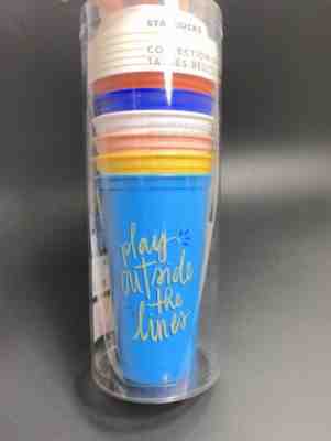 2017 Starbucks Reusable 16oz Cup Collection W/ Lids 6 Cups With Sayings New - Sold on eBay Jun, 22nd 2019 for $17.99
