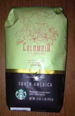 Starbucks Colombia Huila Blonde Roast Whole Bean Coffee 1lb Sealed - Sold on eBay Jun, 22nd 2019 for $17.97