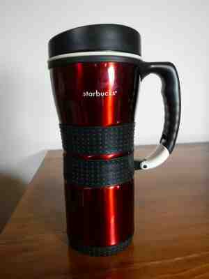 2005 Starbucks Travel Coffee Metal Mug Tumbler W/ Clip Handle Red 16 oz - Sold on eBay Jun, 22nd 2019 for $18.95