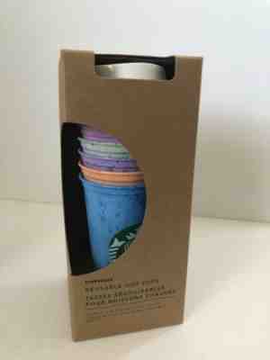 New HTF Starbucks Reusable Color Changing Hot Cups - Variety 6 Cups - Sold on eBay Jun, 22nd 2019 for $34.99