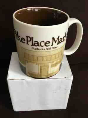 STARBUCKS  PIKE PLACE COFFEE MUG NEW IN BOX 2008 FIRST STORE 16FL. OZ - Sold on eBay Jun, 22nd 2019 for $19.99