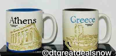 NEW Starbucks Athens & Greece Demitasse Mug Espresso Coffee Cups Set 3 oz  - Sold on eBay Jun, 22nd 2019 for $41.99