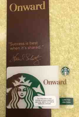  SALE Starbucks Limited Edition 2010 Howard Schultz Onward Gift Card & BookMark  - Sold on eBay Jun, 22nd 2019 for $16.75