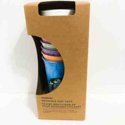 RARE 2019 Starbucks Reusable Hot Cups 6 Pack W/Lids Marble NOT Color Changing - Sold on eBay Jun, 22nd 2019 for $27.99