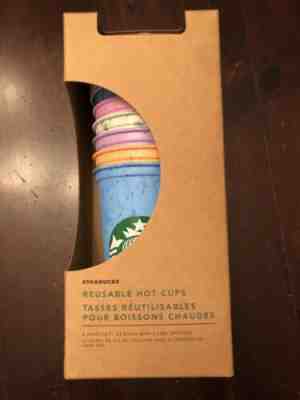 SAME DAY SHIP Starbucks Reusable Hot Cup Pack Of 6 W/Lids 16 oz Summer 2019 - Sold on eBay Jun, 22nd 2019 for $20.00