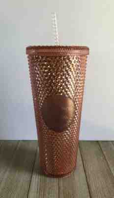 Starbucks 2019 Rose Gold Pink Radiant Iridescent Sparkling Jeweled 24oz Tumbler - Sold on eBay Jun, 22nd 2019 for $32.00