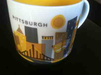 NEW Starbucks You Are Here Mug PITTSBURGH Skyline Collectors Mug 14 Oz Yellow - Sold on eBay Jun, 22nd 2019 for $22.49