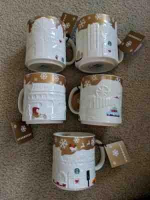 Starbucks Gold Relief Mug Set Singapore Hong Kong Kaohsiung Taipei Beijing Rarr - Sold on eBay Jun, 22nd 2019 for $150.00