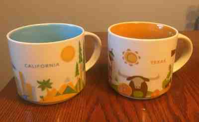 Starbucks Texas And California You Are Here Coffee Mug Cup 14 Oz Collection - Sold on eBay Jun, 22nd 2019 for $20.00