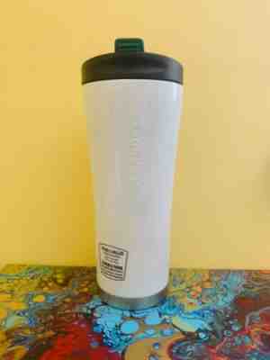 New STARBUCKS Stainless Steel Retro White Flip Top Cup Tumbler 2011 COLLECTIBLE - Sold on eBay Jun, 22nd 2019 for $18.99