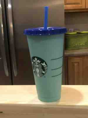 Single Starbucks Reusable COLOR CHANGING 1 Cold Cup 24oz- - Sold on eBay Jun, 22nd 2019 for $19.99