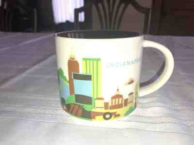 Starbucks You Are Here Indianapolis Indiana Coffee Mug 2015 14oz Ceramic Cup - Sold on eBay Jun, 22nd 2019 for $18.39