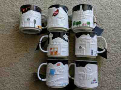 Starbucks Black Relief Mug Set Taiwan Taipei Taichung Kaohsiung Tainan... - Sold on eBay Jun, 22nd 2019 for $175.00